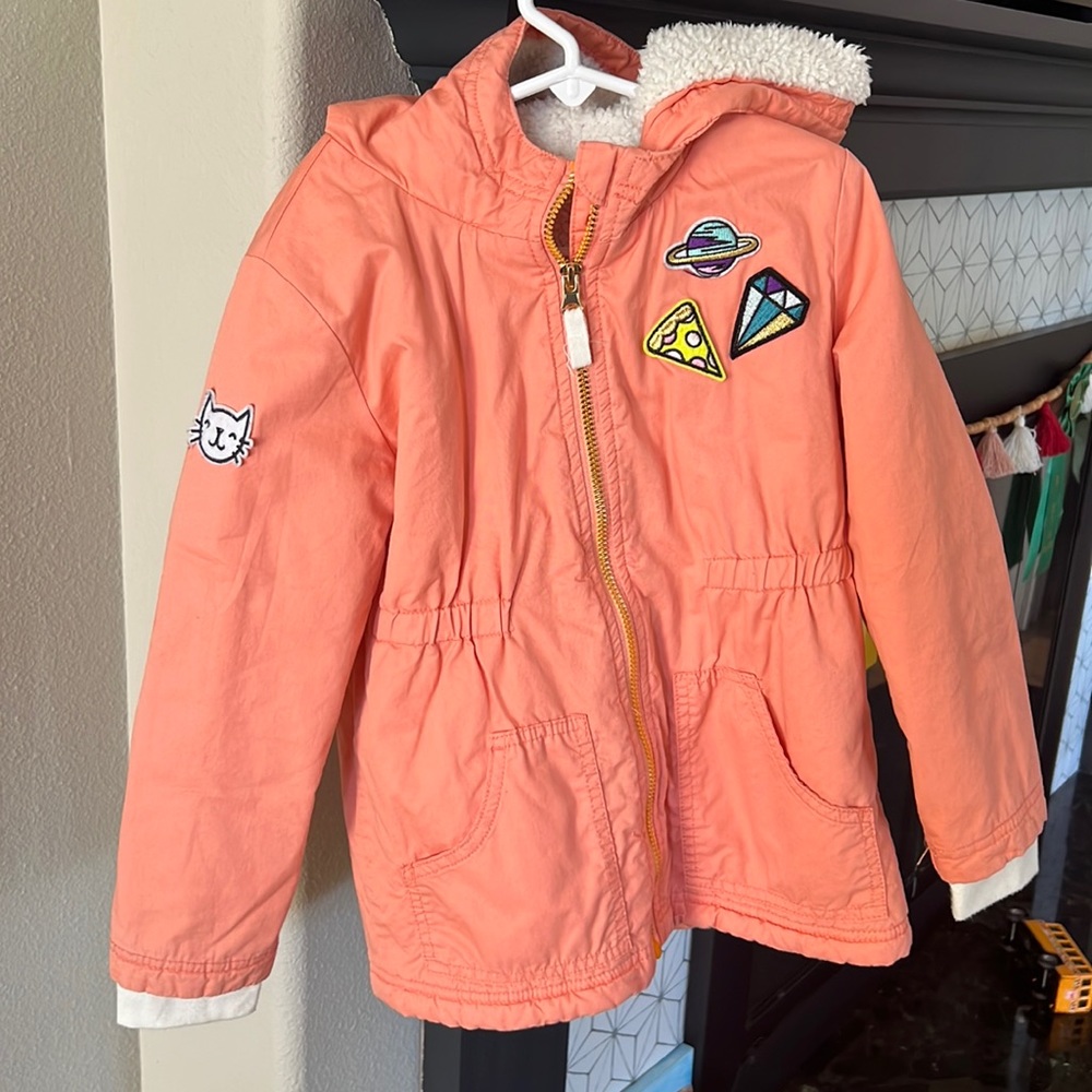 Cat & Jack Peachy Jacket W/Gold Zipper 5T